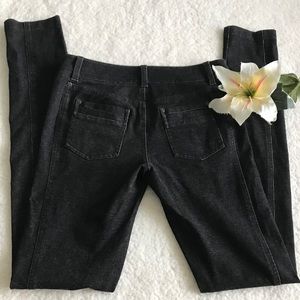 Diane von Furstenberg Jersey Denim Jeans Pants Jeggings Gray Skinny H10